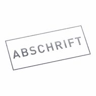 ABSCHRIFT | Stempel, selbstfärbend, Lagerstempel, 38 x 14 mm