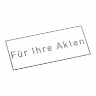 Für Ihre Akten | Stempel, selbstfärbend, Lagerstempel, 38 x 14 mm