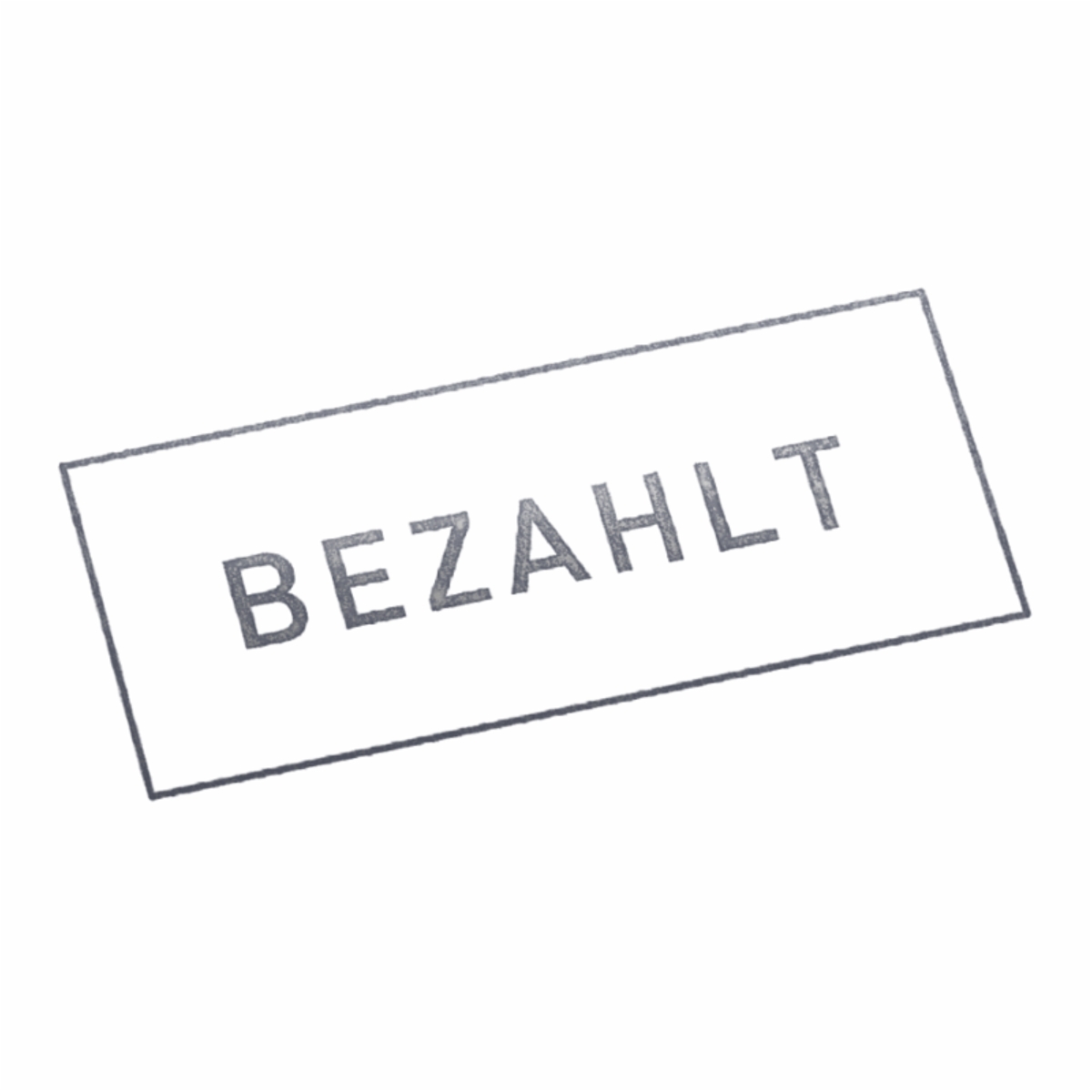 BEZAHLT | Stempel, selbstfärbend, Lagerstempel, 38 x 14 mm