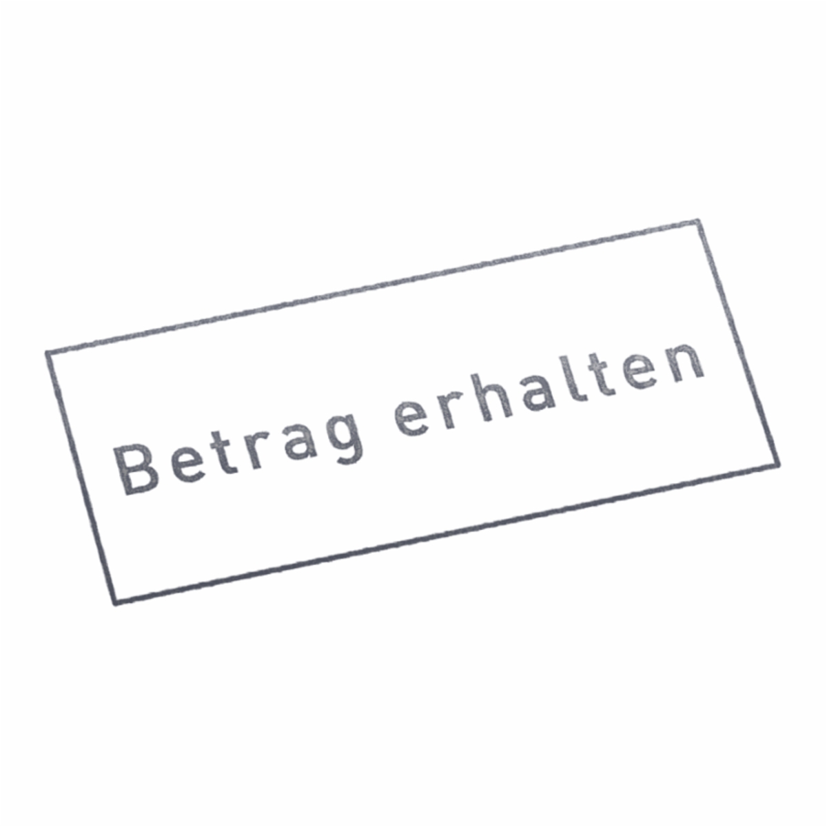 Betrag erhalten | Stempel, selbstfärbend, Lagerstempel, 38 x 14 mm