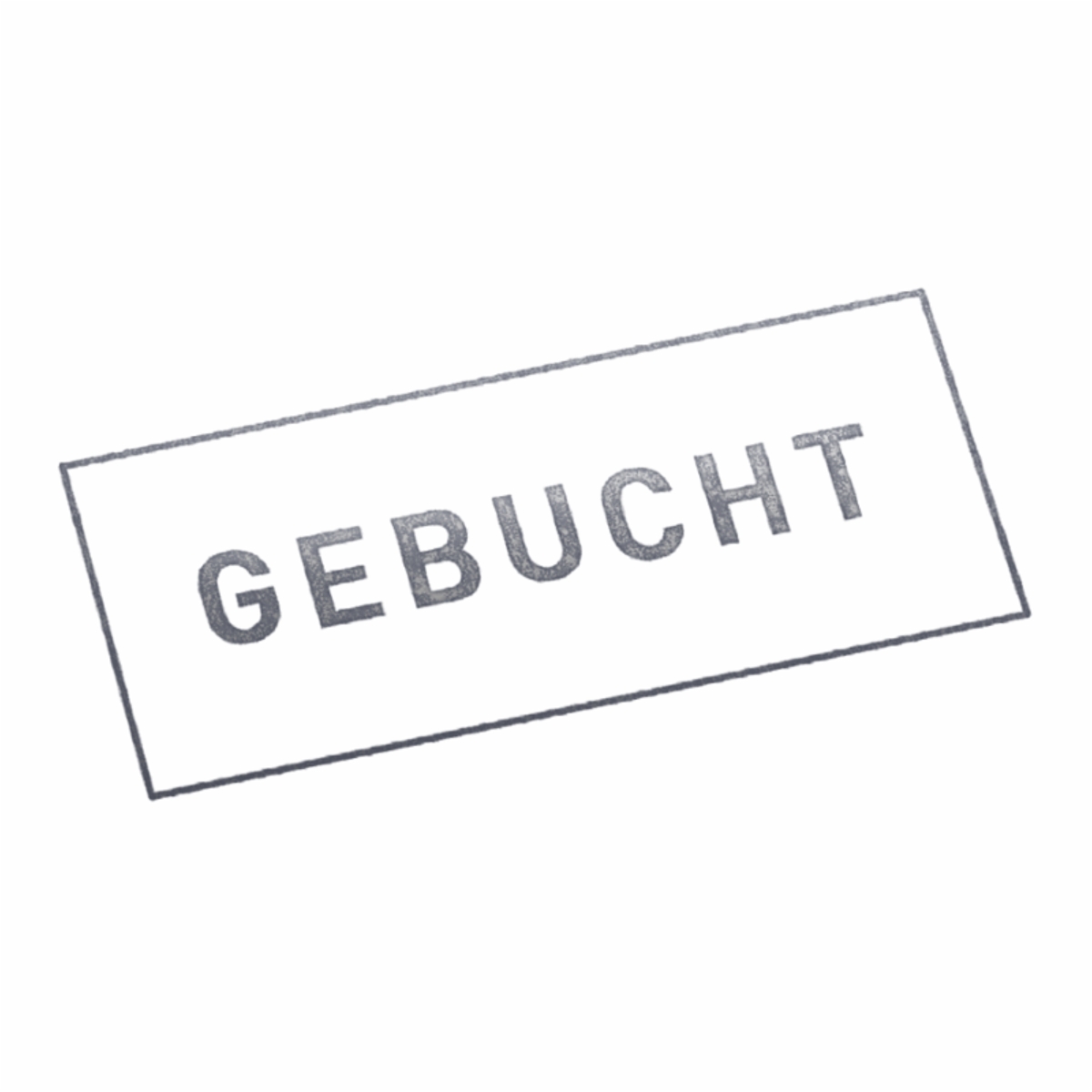 GEBUCHT | Stempel, selbstfärbend, Lagerstempel, 38 x 14 mm