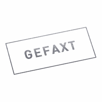 GEFAXT | Stempel, selbstfärbend, Lagerstempel, 38 x 14 mm