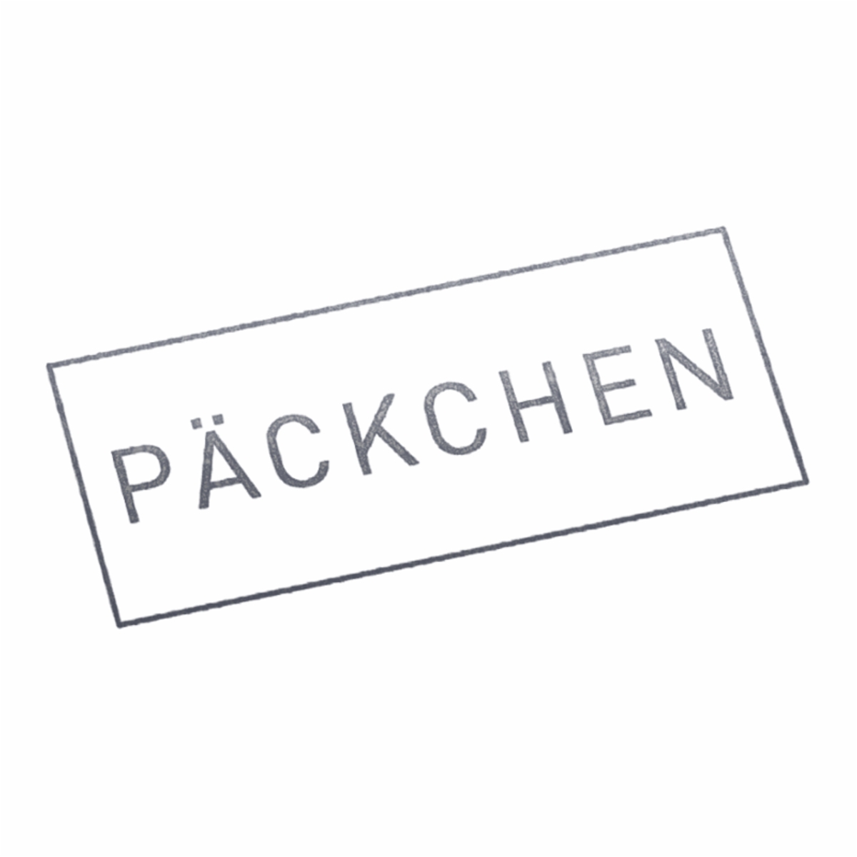 PÄCKCHEN | Stempel, selbstfärbend, Lagerstempel, 38 x 14 mm