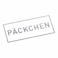 PÄCKCHEN | Stempel, selbstfärbend, Lagerstempel, 38 x 14 mm