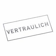 VERTRAULICH | Stempel, selbstfärbend, Lagerstempel, 38 x 14 mm