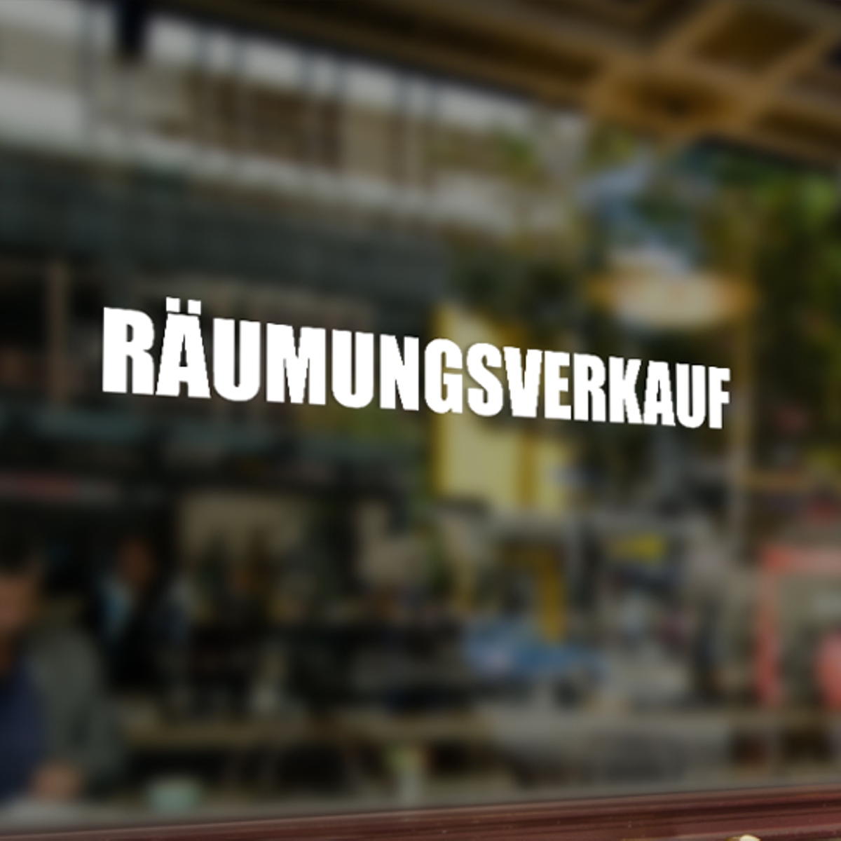 Schaufenster Aufkleber | Räumungsverkauf