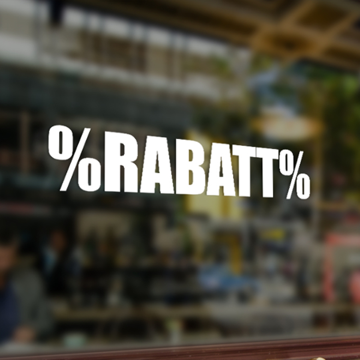 Schaufenster Aufkleber | Rabatt