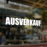 Schaufenster Aufkleber | Ausverkauf