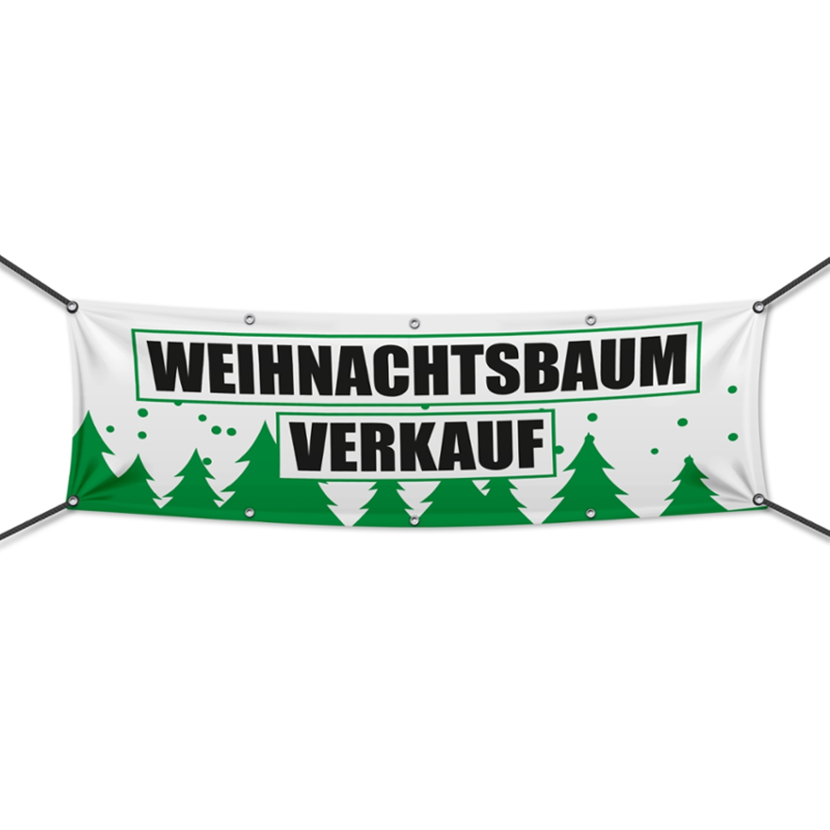 NORDMANNTANNEN VERKAUF Werbebanner auf Plane 200 x 70 cm