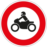 Motorrad verboten