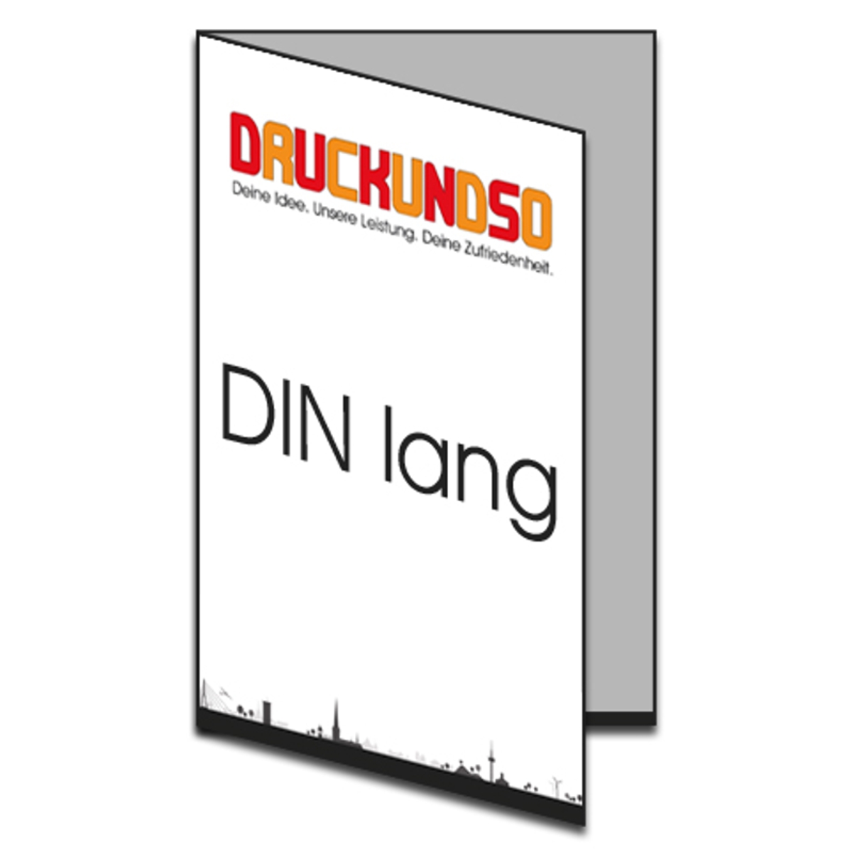 Faltblatt DIN lang, 4-seitig, Einbruchfalz