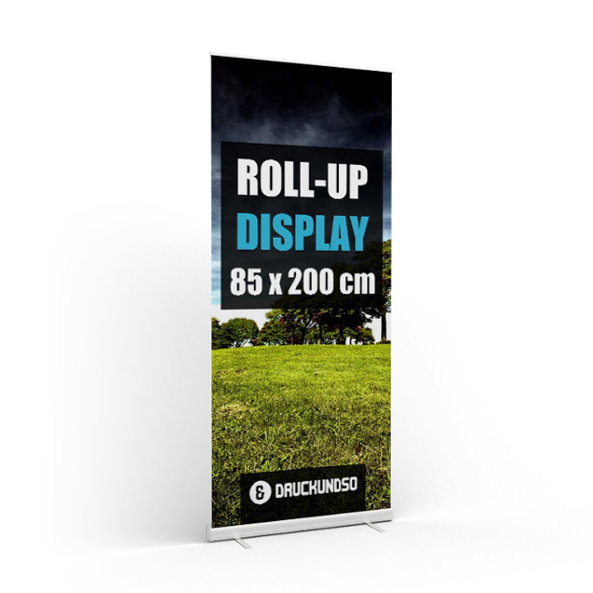 Entwurf und Druck Roll-up display 85cm x 200cm inkl 