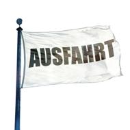 Ausfahrt Hissflagge, Fahne im Wunschformat (1437)