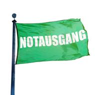 Notausgang Hissflagge, Fahne im Wunschformat (1435)