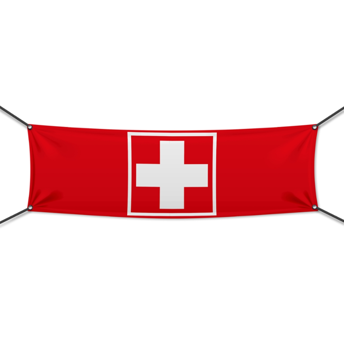 300 x 100 cm | Erste Hilfe Werbebanner, rot 