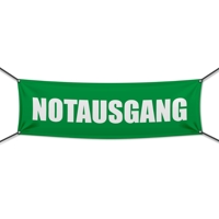 300 x 100 cm | Notausgang Werbebanner, M1 