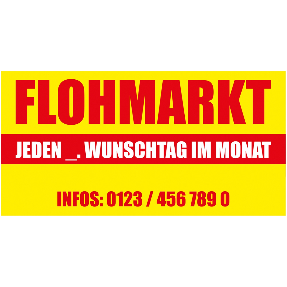 340 x 173 cm | Flohmarkt Bauzaunbanner (1730)