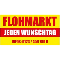 340 x 173 cm | Flohmarkt Bauzaunbanner (1729)