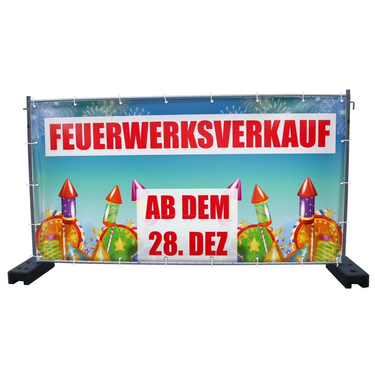 340 x 173 cm | Feuerwerksverkauf Bauzaunbanner (1548)