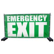 340 x 173 cm | Emergency Exit Bauzaunbanner (1448)