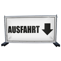 340 x 173 cm | Ausfahrt Bauzaunbanner (1437)