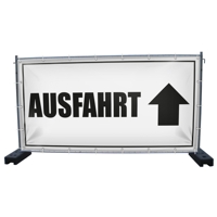 340 x 173 cm | Ausfahrt Bauzaunbanner (1437)