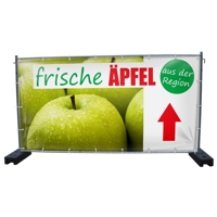 340 x 173 cm | Frische Äpfel Bauzaunbanner (1582)