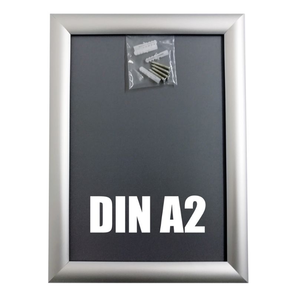 DIN A2 | Alu Klapprahmen silber, Wechselrahmen, 450 x 625 mm