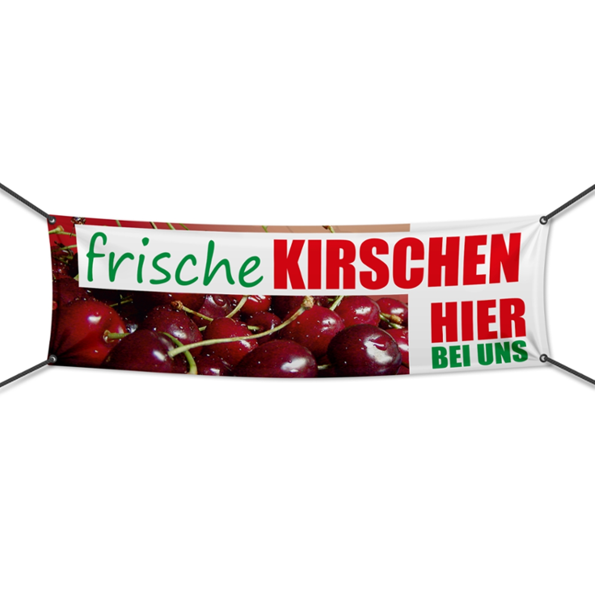 300 x 100 cm | Frische Kirschen Werbebanner, M2 