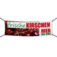 300 x 100 cm | Frische Kirschen Werbebanner, M2 