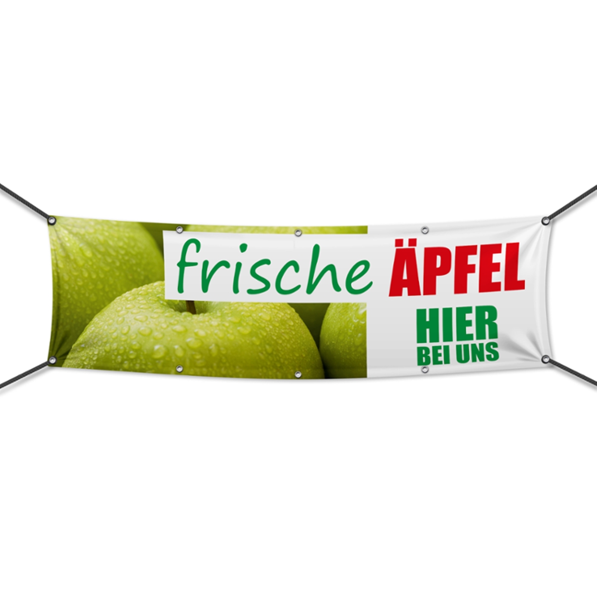 300 x 100 cm | Frische Äpfel Werbebanner, M1