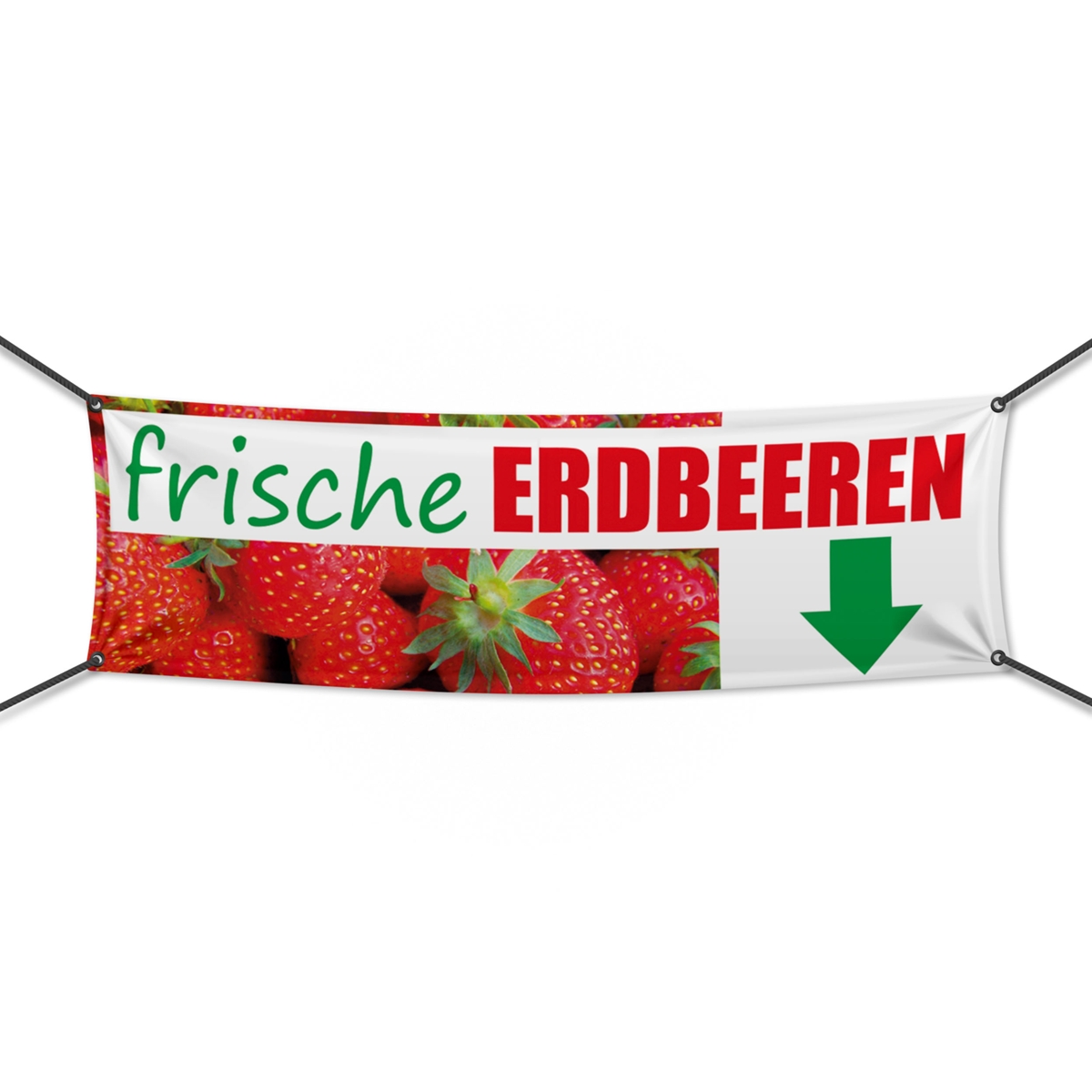 300 x 100 cm | Frische Erdbeeren Werbebanner