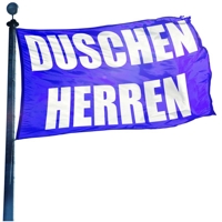 Duschen Herren Hissflagge, Fahne im Wunschformat (1675)