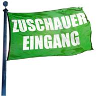 Zuschauer Eingang Hissflagge, Fahne im Wunschformat (1839)