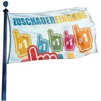 Zuschauer Icon Eingang Hissflagge, Fahne im Wunschformat (1840)