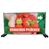 340 x 173 cm | Erdbeeren Bauzaunbanner (1931)