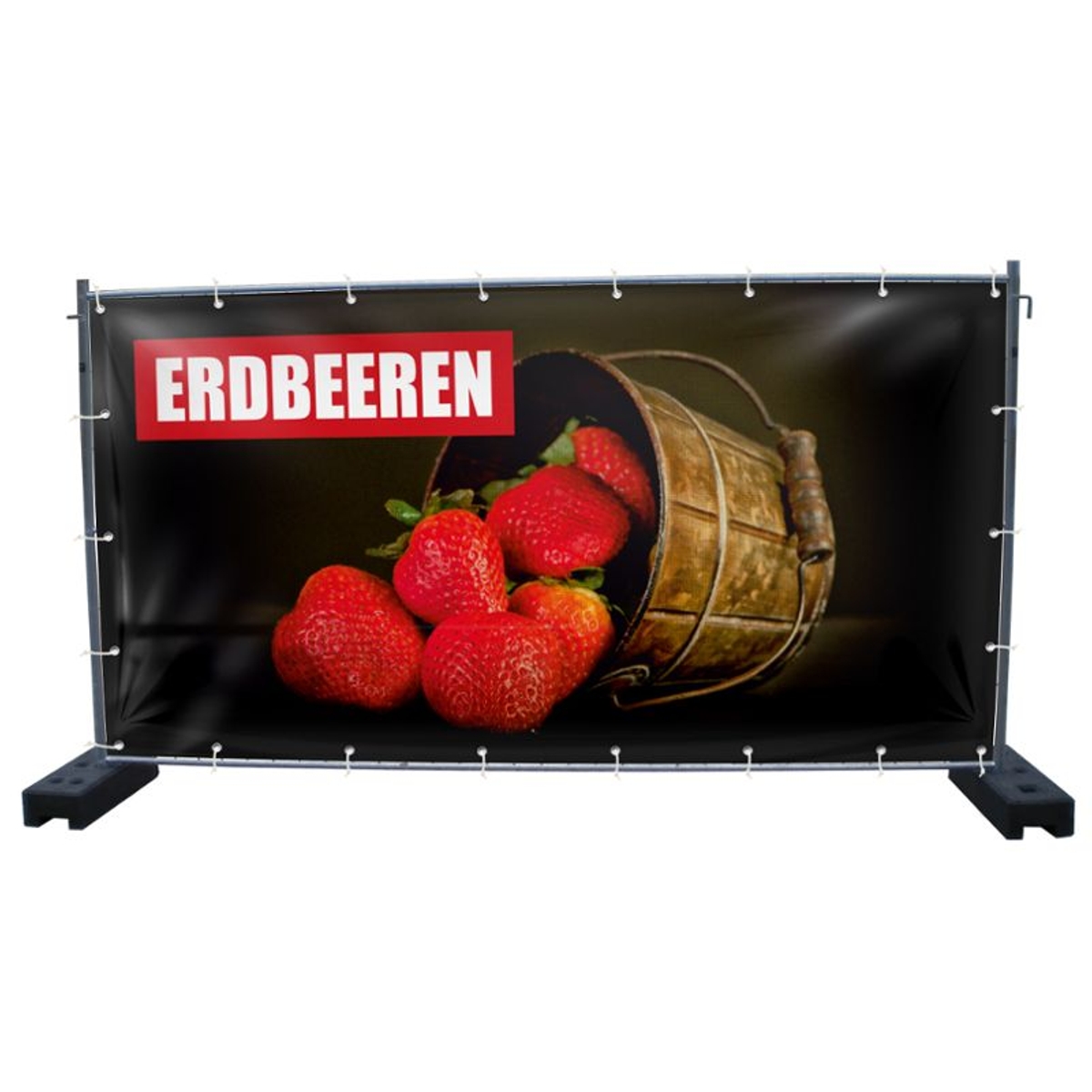 340 x 173 cm | Erdbeeren Bauzaunbanner (1930)