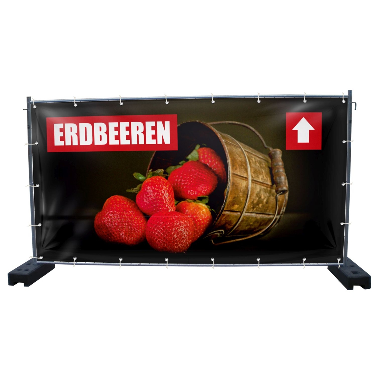 340 x 173 cm | Erdbeeren Bauzaunbanner (1930)