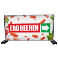 340 x 173 cm | Erdbeeren Bauzaunbanner (1934)