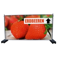 340 x 173 cm | Erdbeeren Bauzaunbanner (1933)