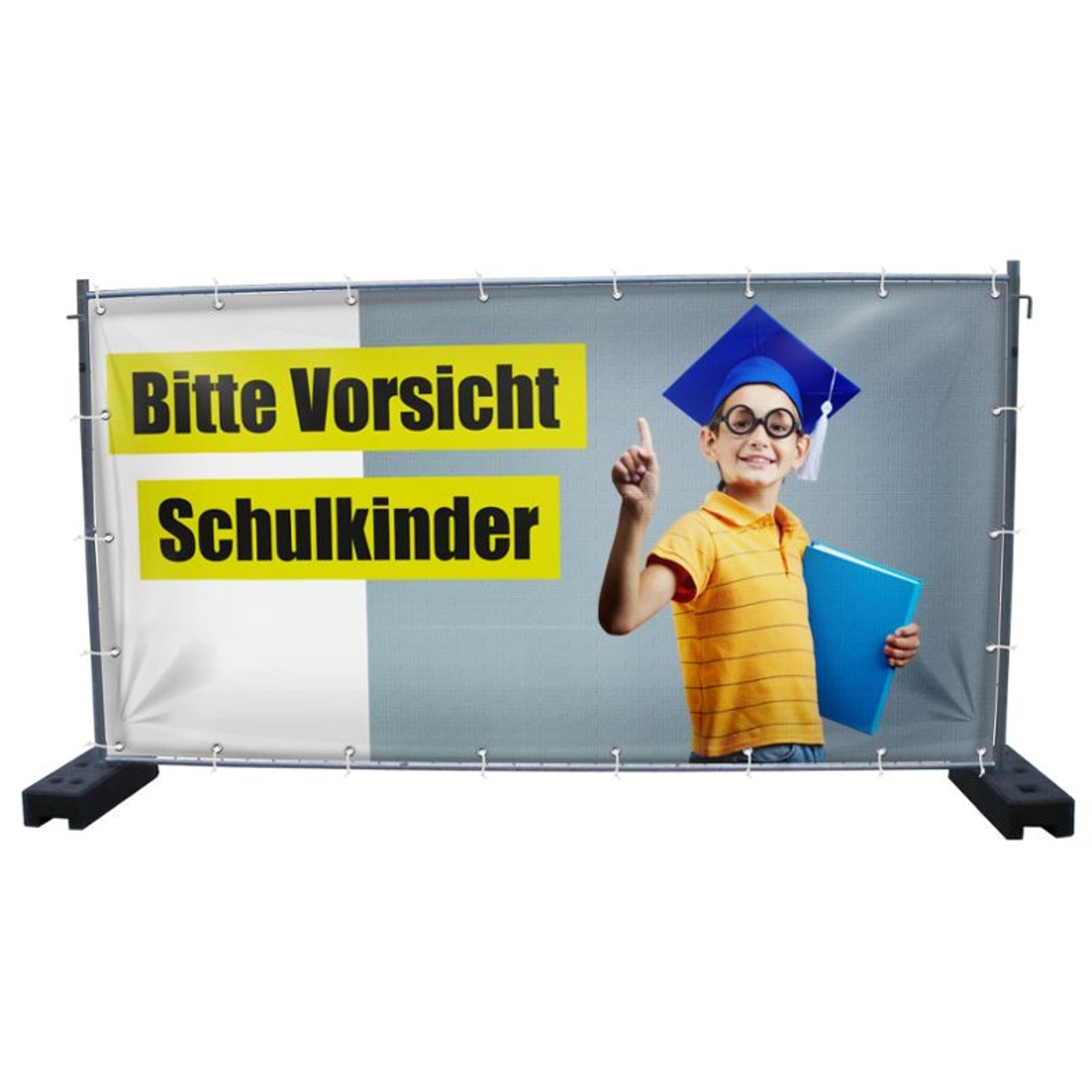 340 x 173 cm | Vorsicht Schulkinder Bauzaunbanner (1964)