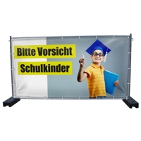 340 x 173 cm | Vorsicht Schulkinder Bauzaunbanner (1964)