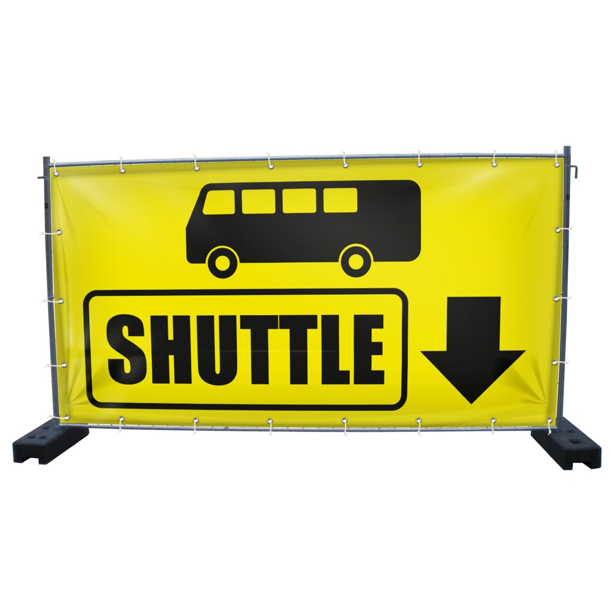 340 x 173 cm | Shuttle Bus Bauzaunbanner (1874)
