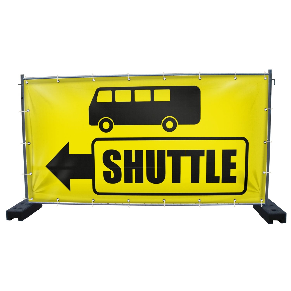 340 x 173 cm | Shuttle Bus Bauzaunbanner (1874)