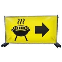 340 x 173 cm | BBQ & Grillplatz Bauzaunbanner (1444)