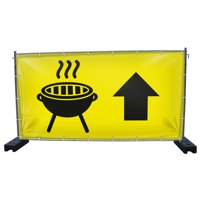 340 x 173 cm | BBQ & Grillplatz Bauzaunbanner (1444)