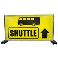 340 x 173 cm | Shuttle Bus Bauzaunbanner (1874)