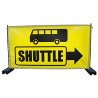 340 x 173 cm | Shuttle Bus Bauzaunbanner (1874)