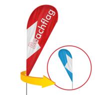 Drop | Selbst gestalten Beachflag, zweiseitig,  