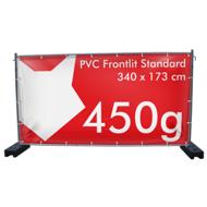 340 x 173 cm | Bauzaunbanner selbst gestalten, PVC Frontlit Standard